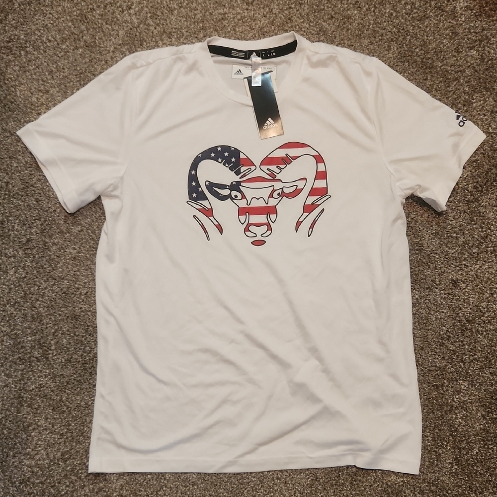 Adidas White Graphic Men's T-Shirt